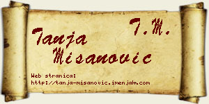 Tanja Mišanović vizit kartica